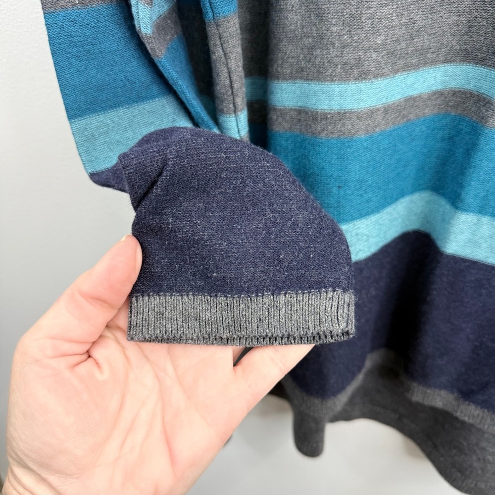 Talbots Womens Striped Boat Neck Long Sleeve Sweater Blue Gray Size L‎ - Picture 6 of 7
